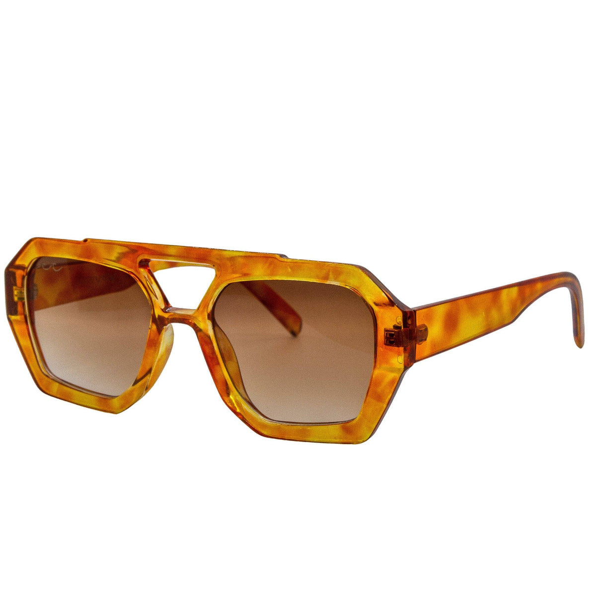 The Aperol | $35 | Orange Tortoise Octagon Frame Orange Lens – Wavey