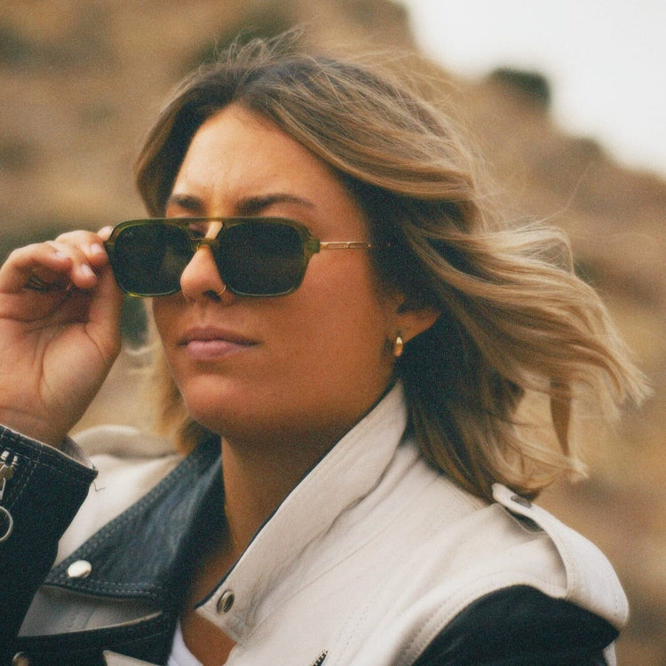 Yucca Tree | Olive & Sage Green Lens & Aviator Shape Frame Shop Wavey