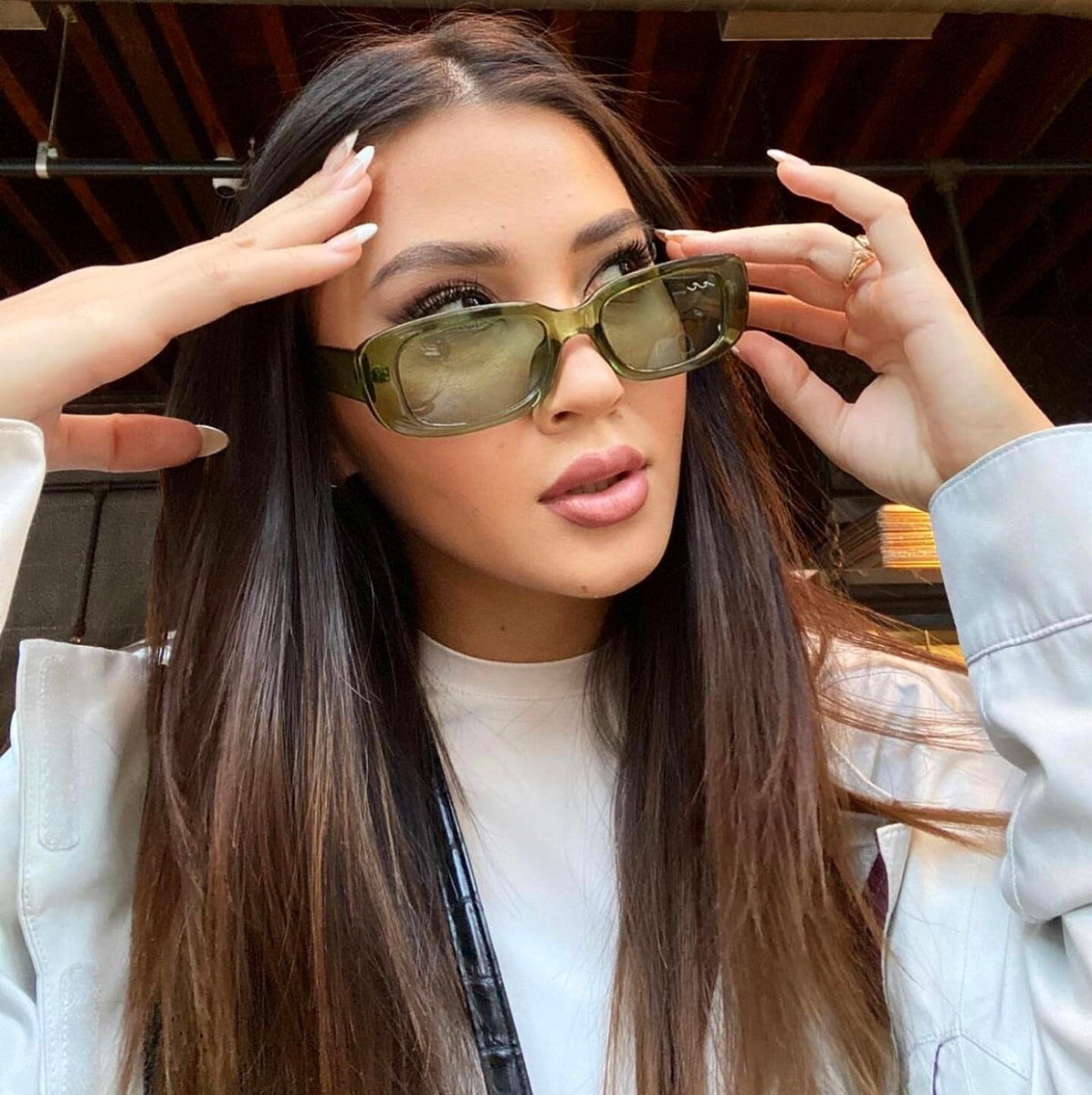 ★HANGLE EYEWEAR★ New Wave Sunglasses Beige SGNWAVE - The New Wave Sunglasses – Los Angeles Apparel