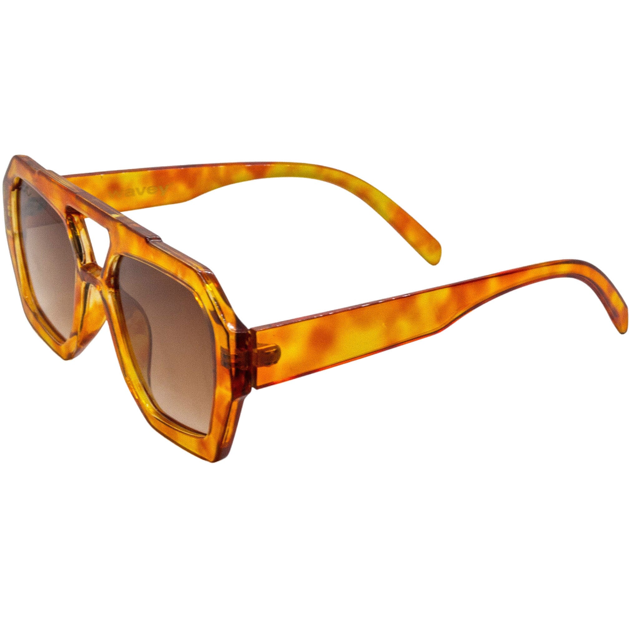 The Aperol | $35 | Orange Tortoise Octagon Frame Orange Lens – Wavey
