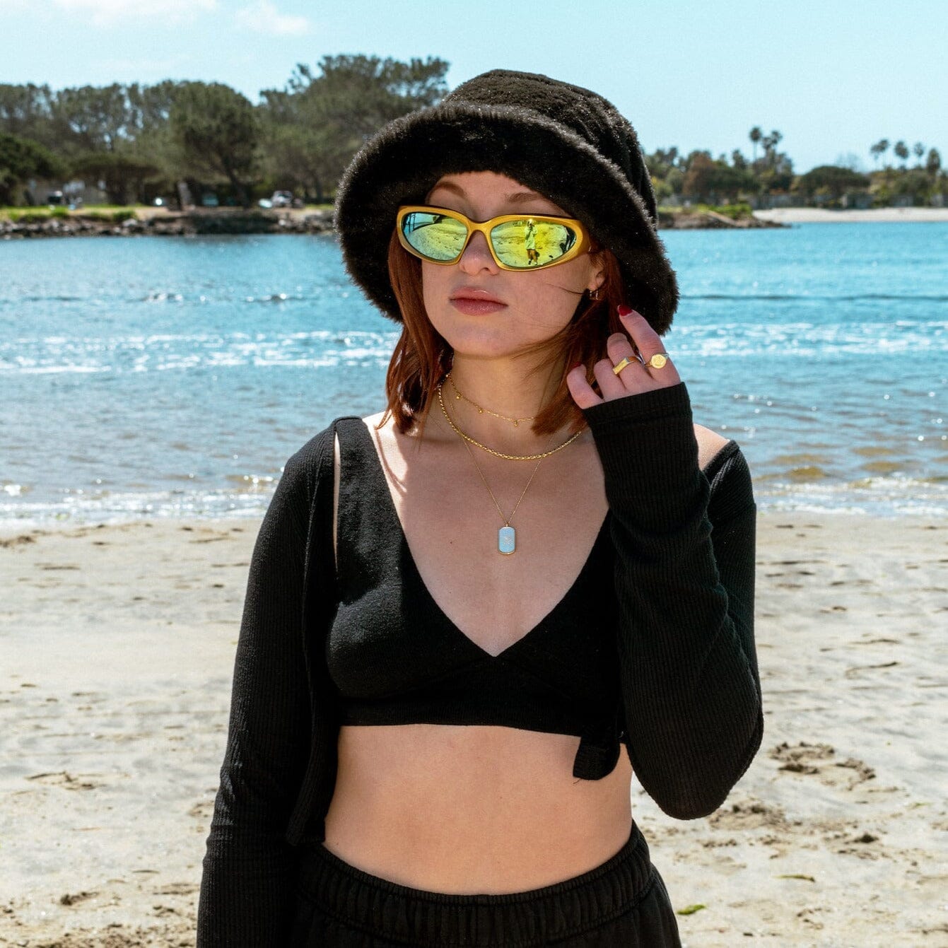 The GOLD CHROME Sunglasses Shop Wavey 