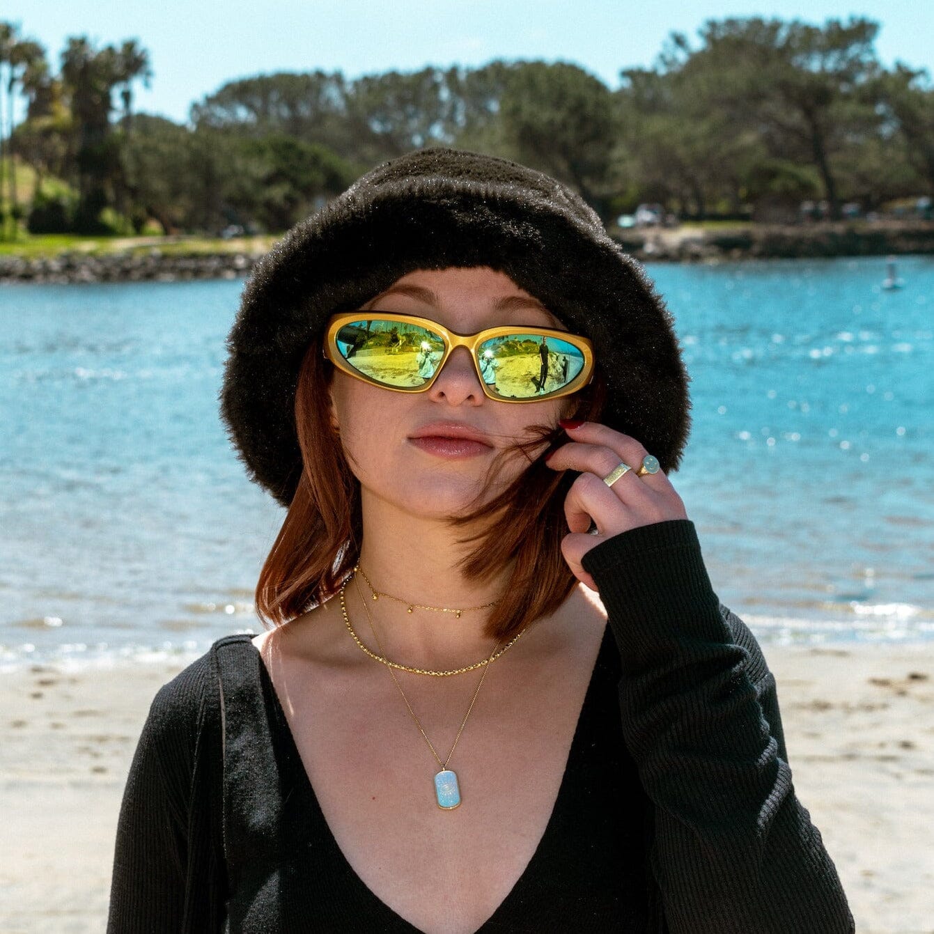 The GOLD CHROME Sunglasses Shop Wavey 