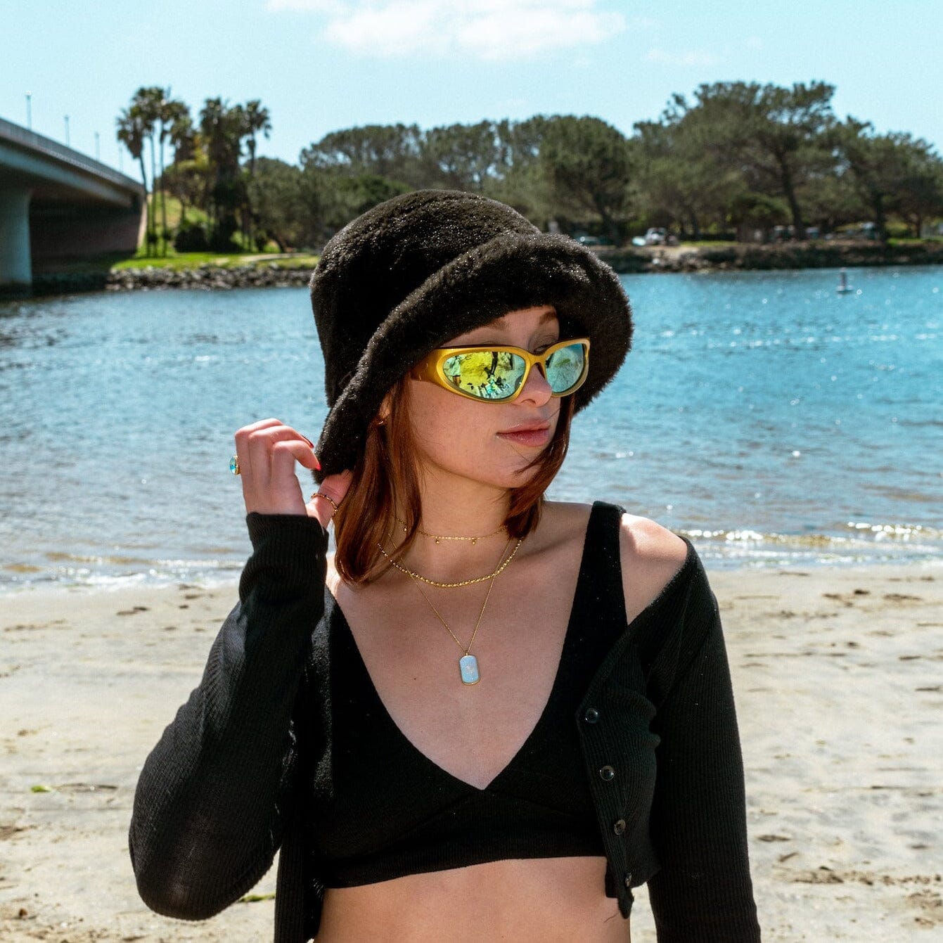 The GOLD CHROME Sunglasses Shop Wavey 
